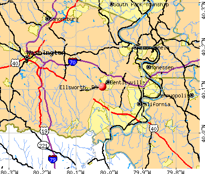 Ellsworth, PA map