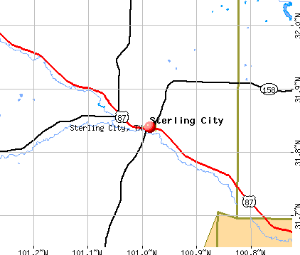 Sterling City, TX map