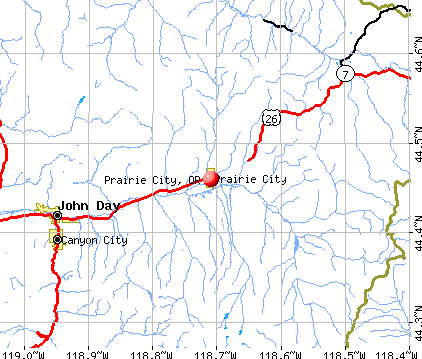 Prairie City, OR map