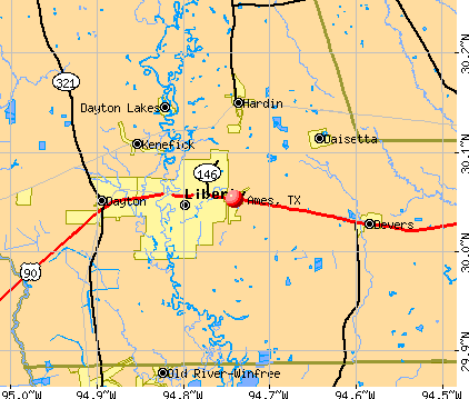 Ames, TX map