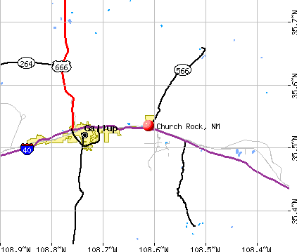 Church Rock, NM map