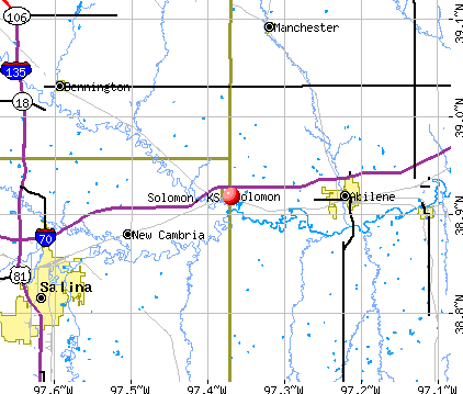 Solomon, KS map