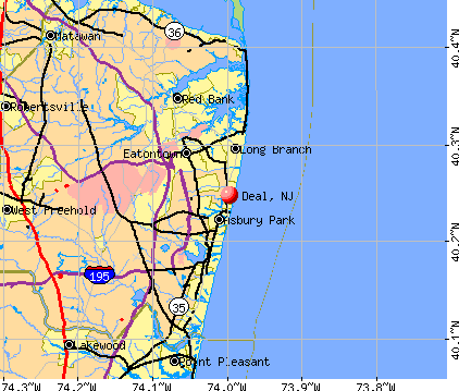 Deal, NJ map