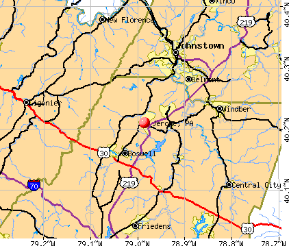 Jerome, PA map
