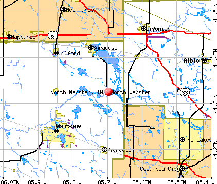 North Webster, IN map