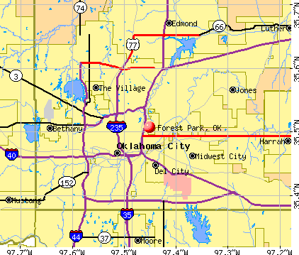 Forest Park, OK map