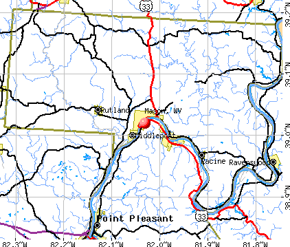 Mason, WV map