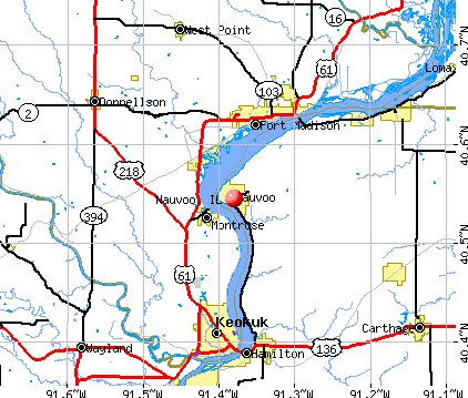 Nauvoo, IL map