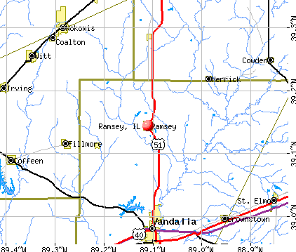 Ramsey, IL map