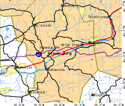 Almedia, PA map