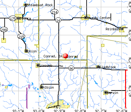 Conrad, IA map