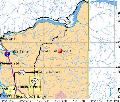 Yacolt, WA map