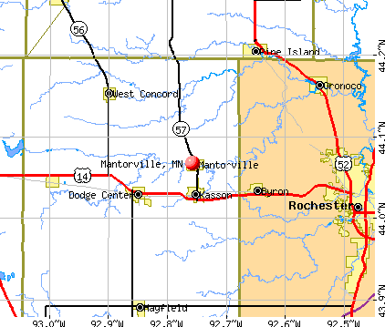 Mantorville, MN map