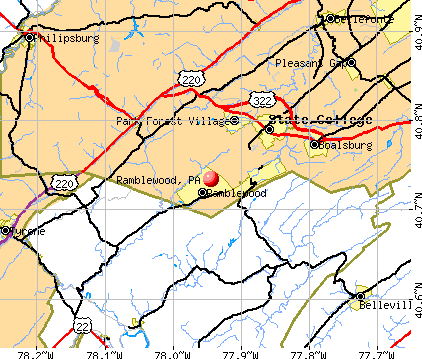 Ramblewood, PA map