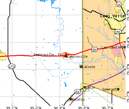 Castroville, TX map