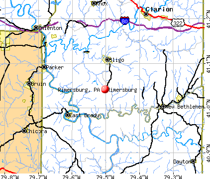 Rimersburg, PA map
