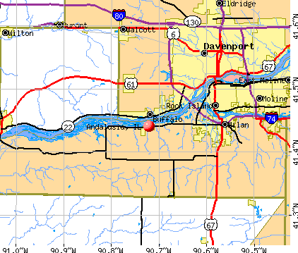 Andalusia, IL map