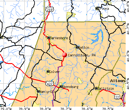 Carrolltown, PA map