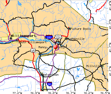 Muncy, PA map