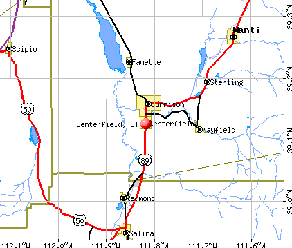 Centerfield, UT map