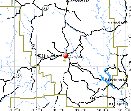 Ellington, MO map