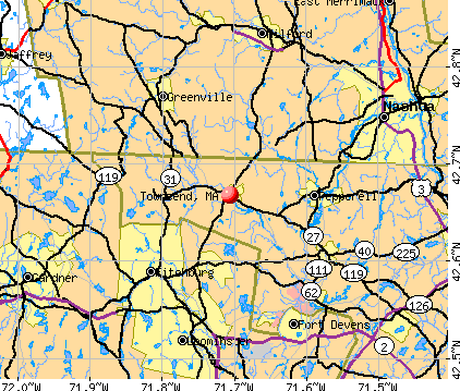 Townsend, MA map