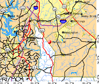 Marvin, NC map