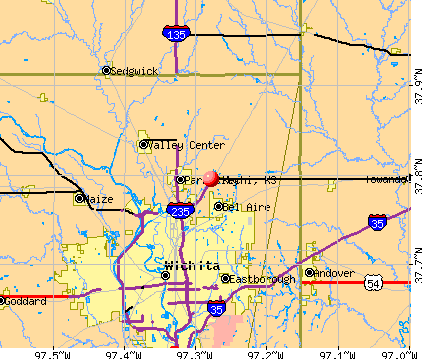 Kechi, KS map
