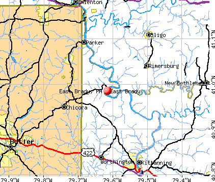 East Brady, PA map