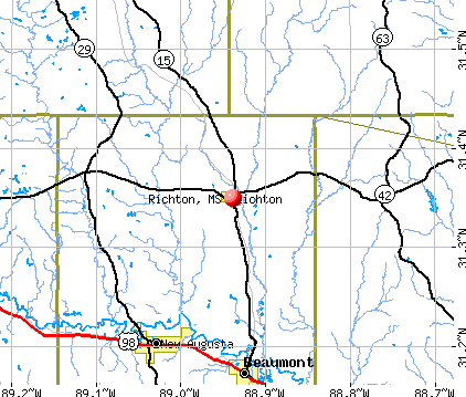 Richton, MS map