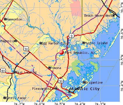 Port Republic, NJ map