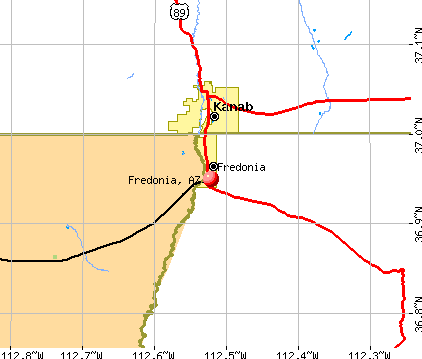 Fredonia, AZ map