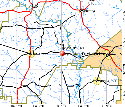 Reynolds, GA map