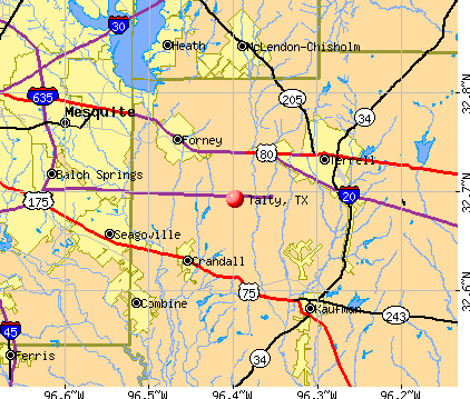 Talty, TX map