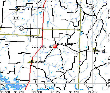 Cole Camp, MO map