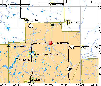 North Branch, MI map