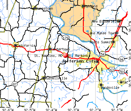 St. Martins, MO map