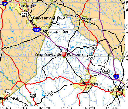 Gray Court South Carolina (SC 29645) profile: population maps real
