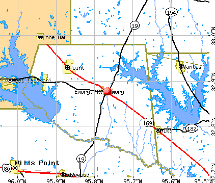 Emory, TX map
