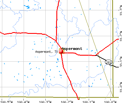 Aspermont, TX map