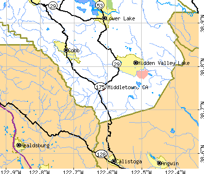 Middletown, CA map