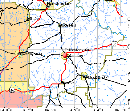 Talbotton, GA map