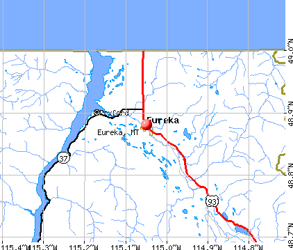 Eureka, MT map
