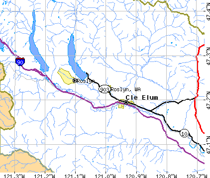 Roslyn, WA map
