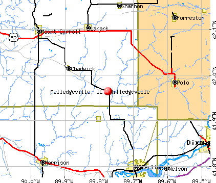 Milledgeville, IL map