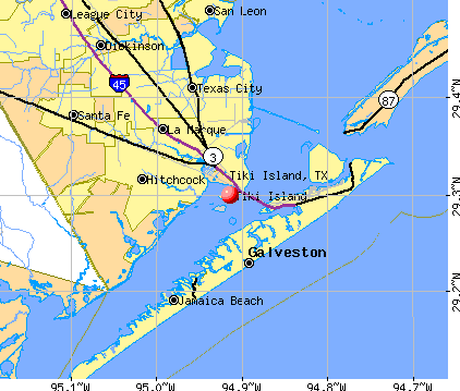 Tiki Island, TX map