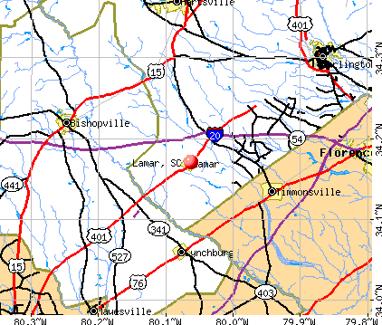 Lamar, SC map
