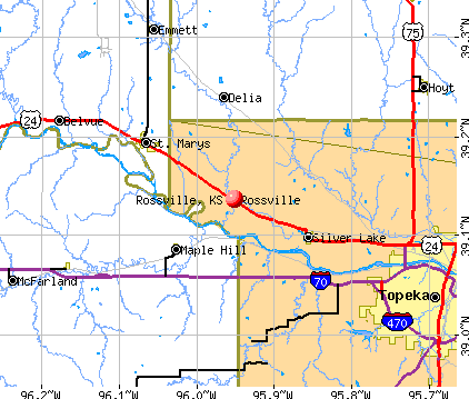 Rossville, KS map