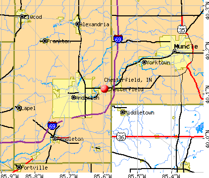 Chesterfield, IN map