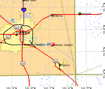 Ransom Canyon, TX map